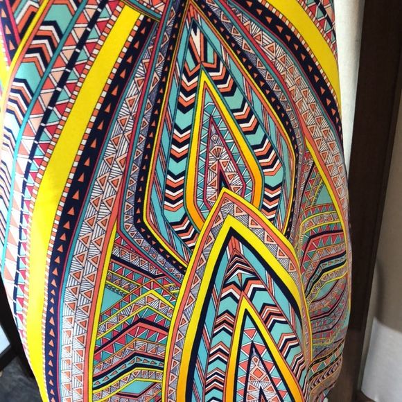 Juniors' Small Pink Owl /Yellow/Seafoam Sleeveless Shift Dress Keyhole Back - Picture 7 of 11